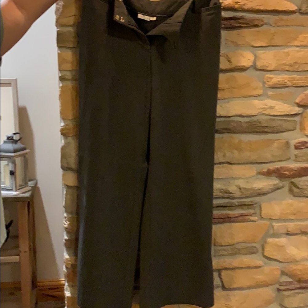 Gray wide leg trousers